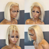 Blonde Bob Short Straight Human Hair Wig