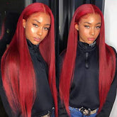 Burgundy Human Hair Wig