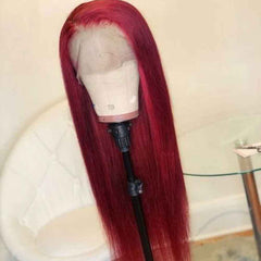 Burgundy Human Hair Wig