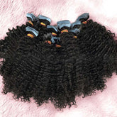 Afro-textured Kinky Curly Tape In Remy Hair Extensions