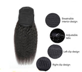 Kinky Straight Human Hair Ponytail