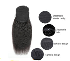 Kinky Straight Human Hair Ponytail