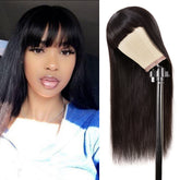 Straight Human Hair with Bangs