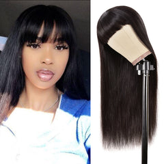 Straight Human Hair with Bangs