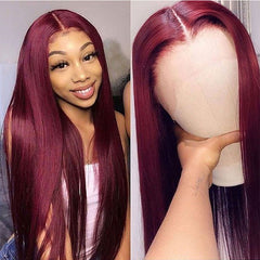 Long Straight Human Hair Wig