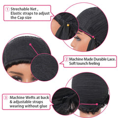 Kinky Curly Human Hair Wig with Bang