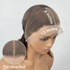 Blonde Highlight Bob With Bangs