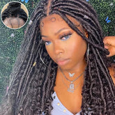 Faux Goddess Locs Wig with Curls