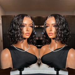 Frontal Human Hair Water Wave BOB Wig
