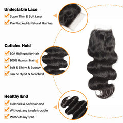 Upgrade Body Wavy Free Parted Lace Closure