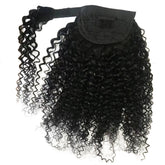 Human Hair Kinky Curly Velcro Ponytail