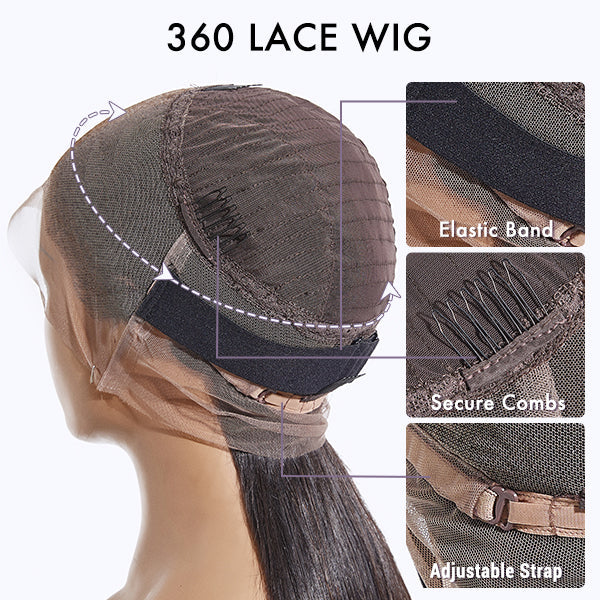 360 Pre-Plucked Body Wave Human Hair Wig