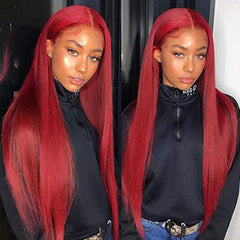 Burgundy Human Hair Wig