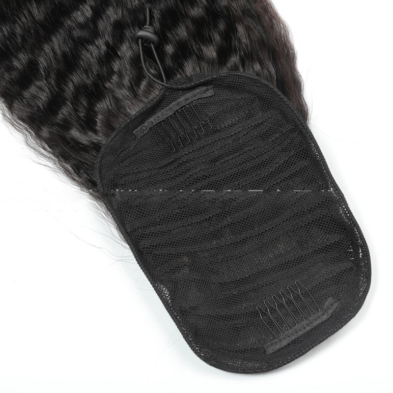 Kinky Straight Human Hair  Ponytail