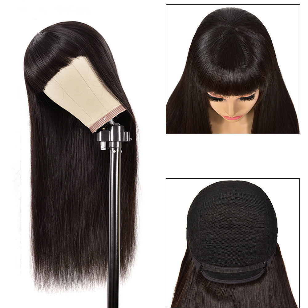 Straight Human Hair with Bangs