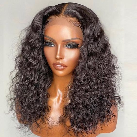 Frontal Human Hair Water Wave BOB Wig