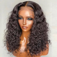Frontal Human Hair Water Wave BOB Wig