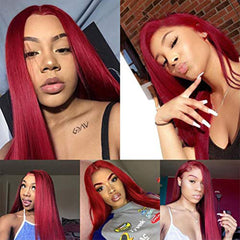 Burgundy Human Hair Wig
