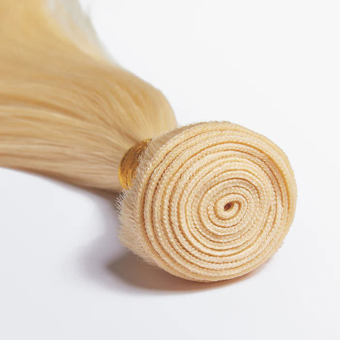 Lightest Blonde Straight Colored Remy Hair