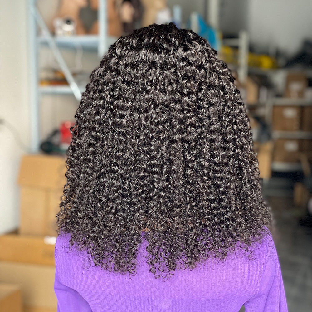 Curly Human Hair Headband Wig