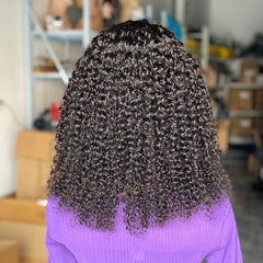 Curly Human Hair Headband Wig