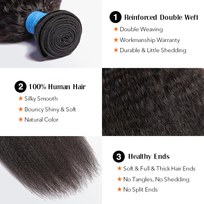 Kinky Straight Virgin Brazilian Hair