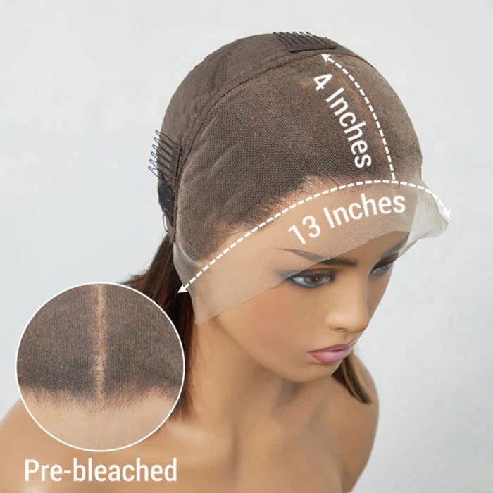 Blonde Highlight Bob With Bangs