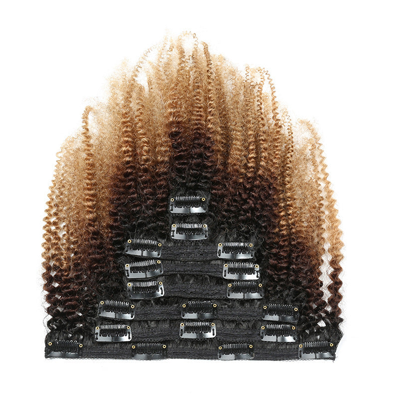 Gradient Color Human Hair Clip-ins
