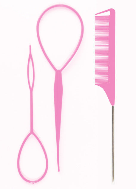 Hair Braiding Tools Comb Set Hairdressing Tress Device Hair Puller Pin Four-piece Set Household Modeling Tail Comb New